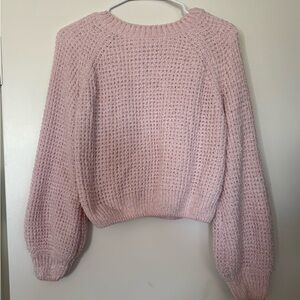 Altar'd State Soft Pink Crew Neck Sweater